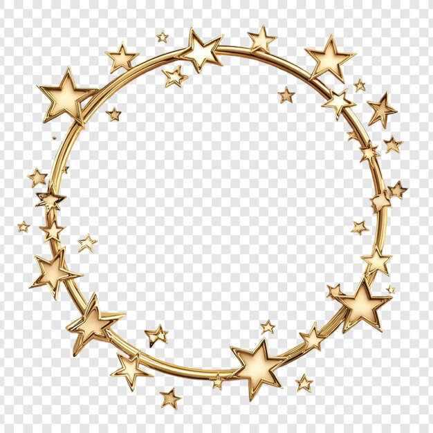 Marco de círculo de estrellas dorado Diseño elegante para celebraciones festivas