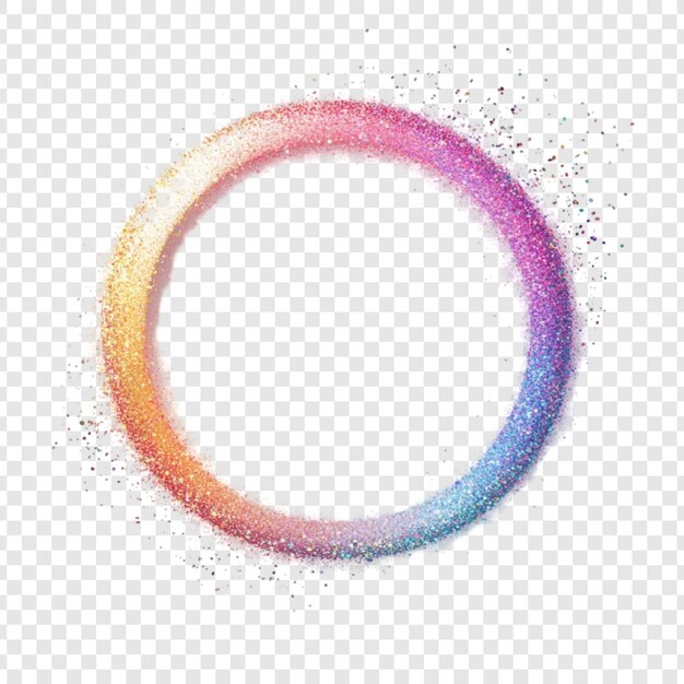El marco del círculo de resplandor del arco iris es un elemento de diseño brillante