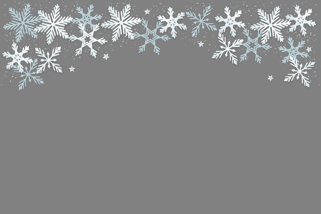 El marco de los copos de nieve está aislado.