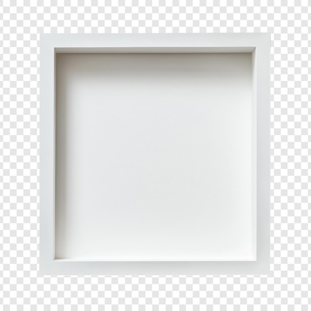 Marco cuadrado blanco en blanco Diseño minimalista simple Perfecto para maquetas y presentaciones