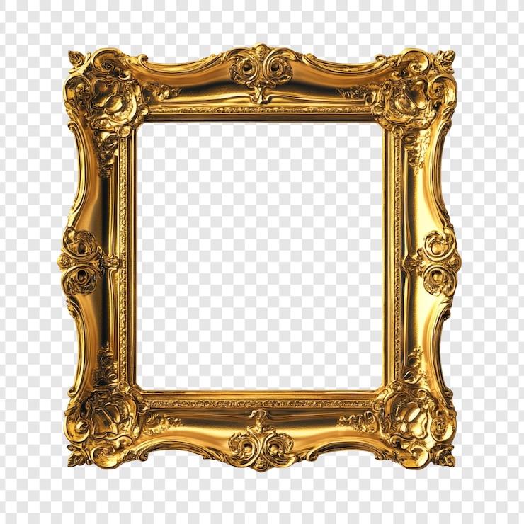 PSD gratuito un marco dorado adornado una obra maestra dorada