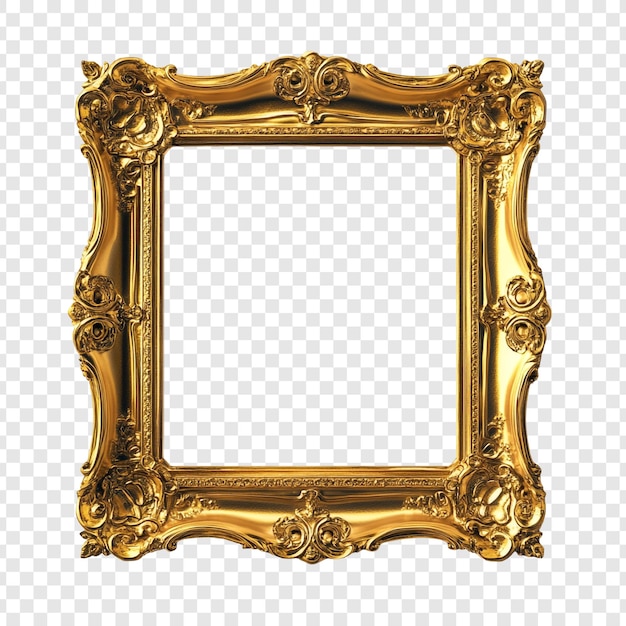 Un marco dorado adornado una obra maestra dorada