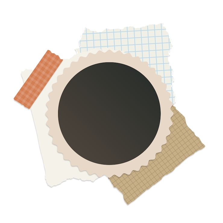 PSD gratuito el marco de la foto vintage está aislado.