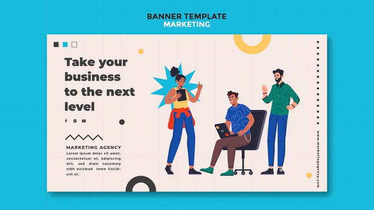PSD Gratis marketing agency banner template