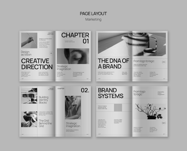 Marketing and brand design layout template