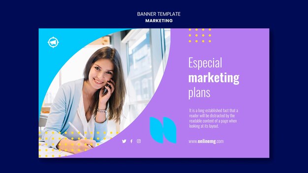 Marketing horizontale banner sjabloon