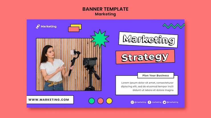 PSD Gratis marketing strategy banner template