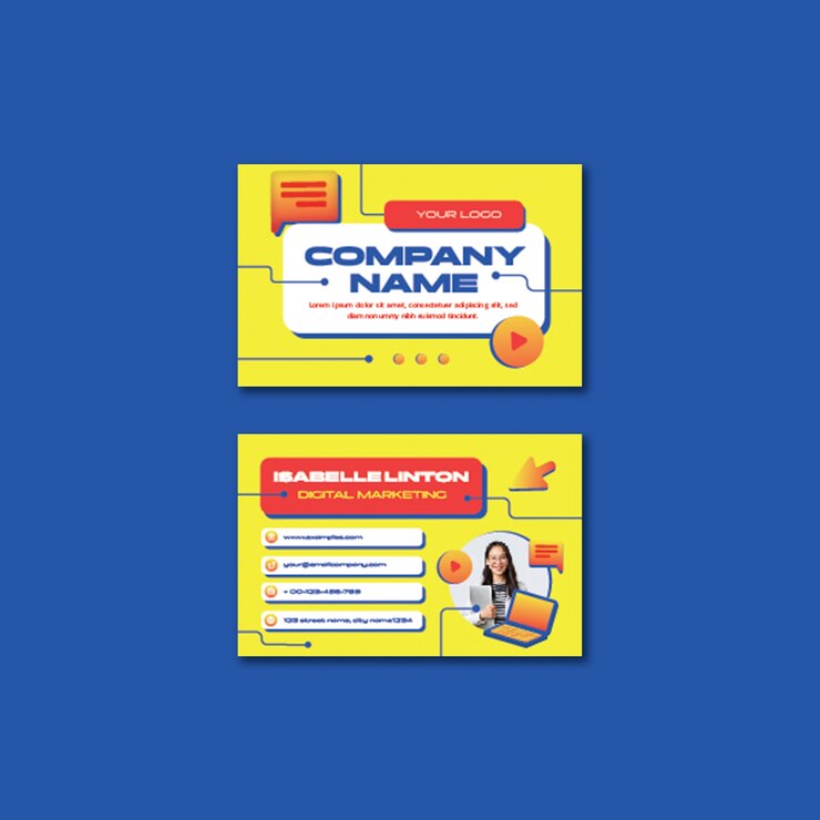PSD Gratis marketing strategy business card template