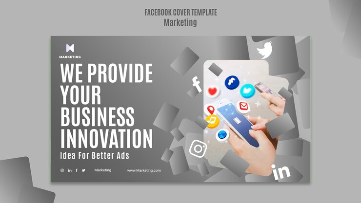 PSD Gratis marketing strategy facebook cover template