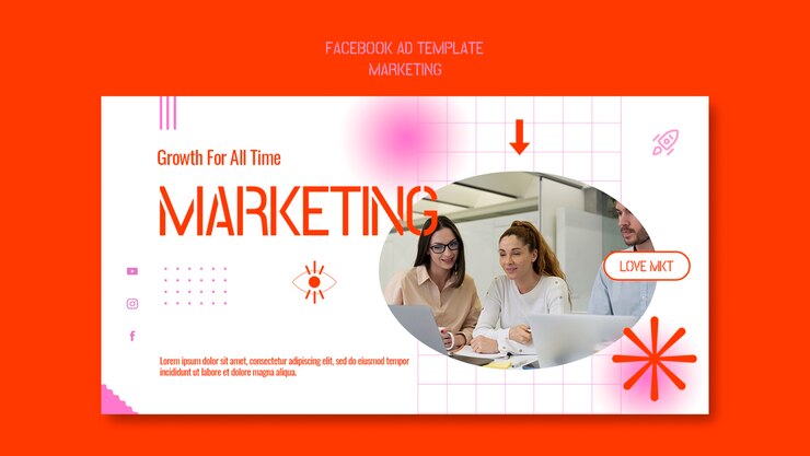 PSD Gratis marketing strategy facebook template