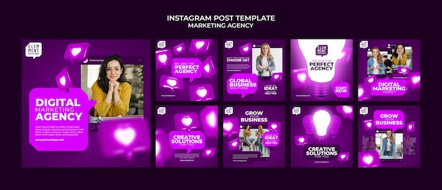 Gratis PSD marketingstrategie instagram berichten