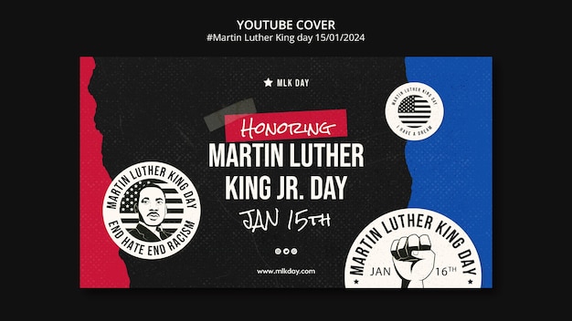 Gratis PSD martin luther king dag sjabloon ontwerp