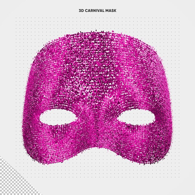 Máscara de carnaval frontal rosa