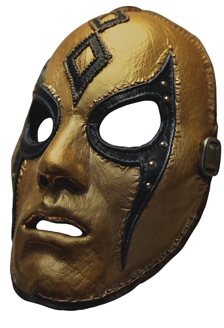 PSD gratuito maschera di lottatore isolata