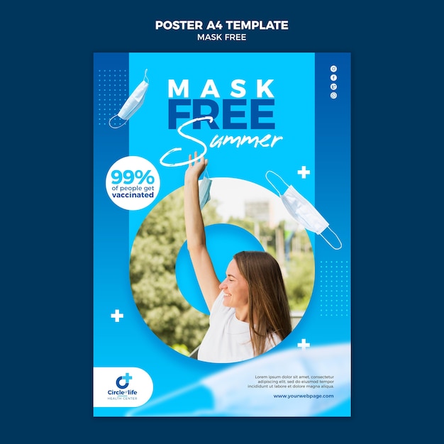 Gratis PSD masker gratis afdruksjabloon