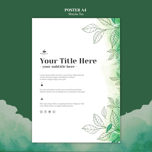 Matcha thee poster concept mock-up