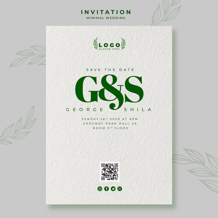 PSD gratuito matrimonio minimo salva il modello di invito data