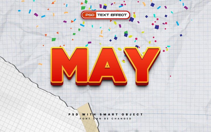 PSD Gratis may text effect