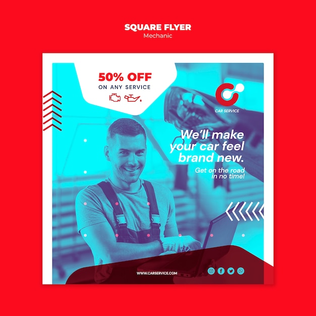 Mechanic flyer template thema