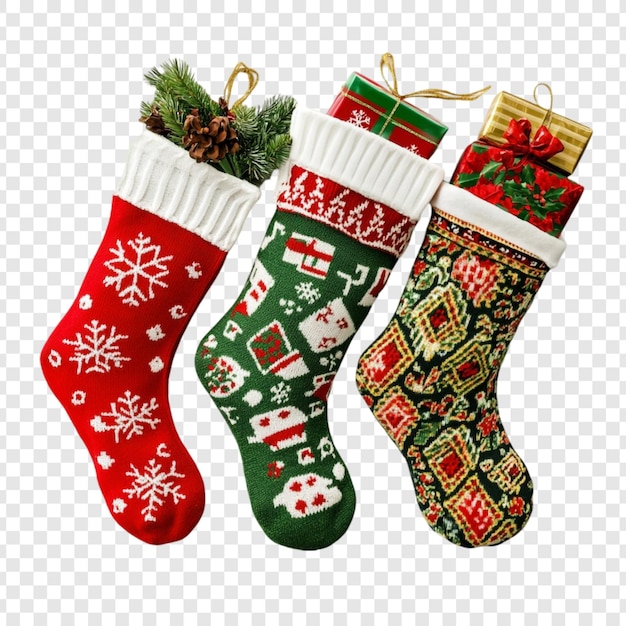 Las medias de Navidad llenas de regalos