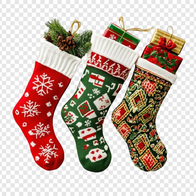 Las medias de Navidad llenas de regalos