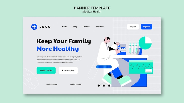 PSD Gratis medical health banner template