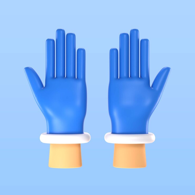PSD Gratis medical protective gloves illustration