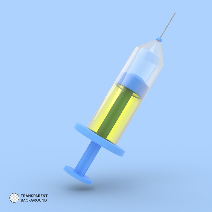 PSD Gratis medical syringe icon isolated 3d render illustration