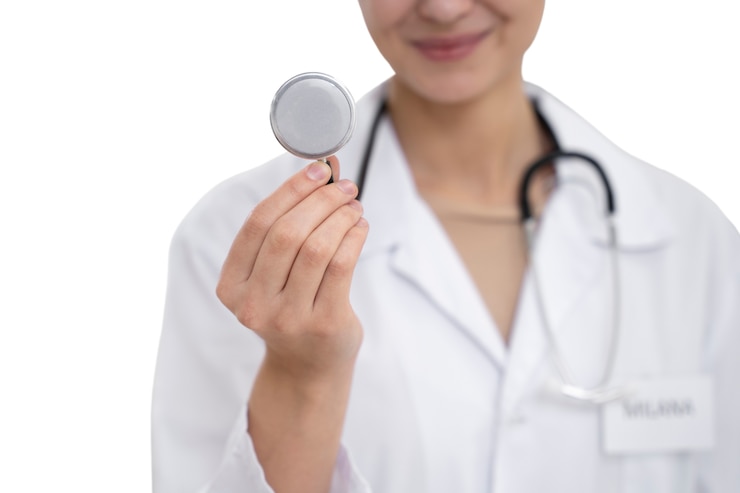 PSD gratuito el médico se prepara para un examen médico de rutina