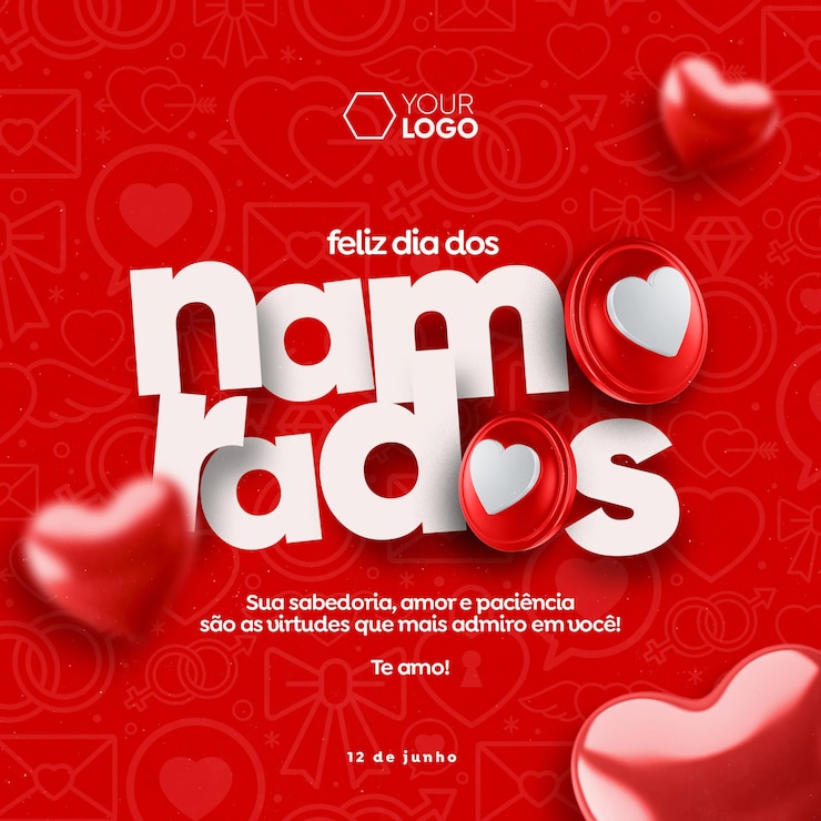 PSD gratuito medios sociales una plantilla de historias feliz día de san valentín romántico