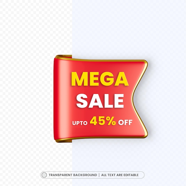 Mega venta de cinta de texto 3D roja y amarilla con hasta 45 descuentos