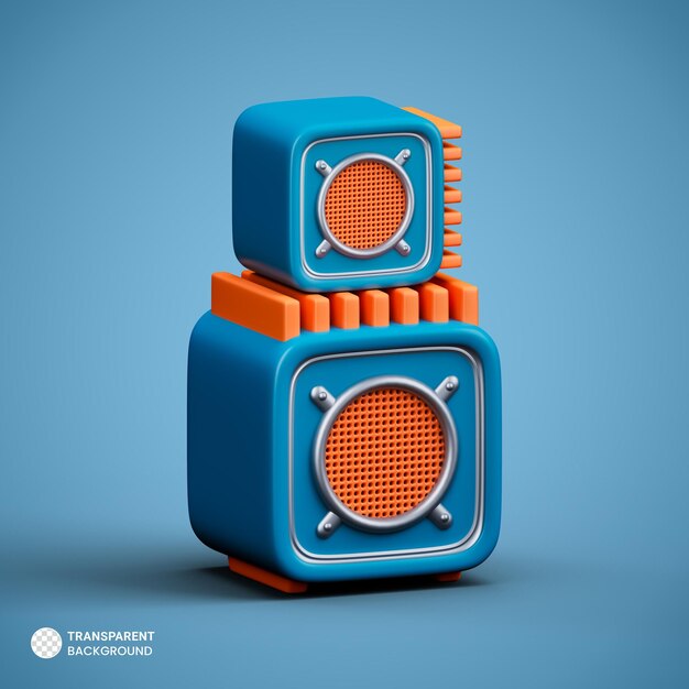 Megáfono aislado icono 3d render ilustración