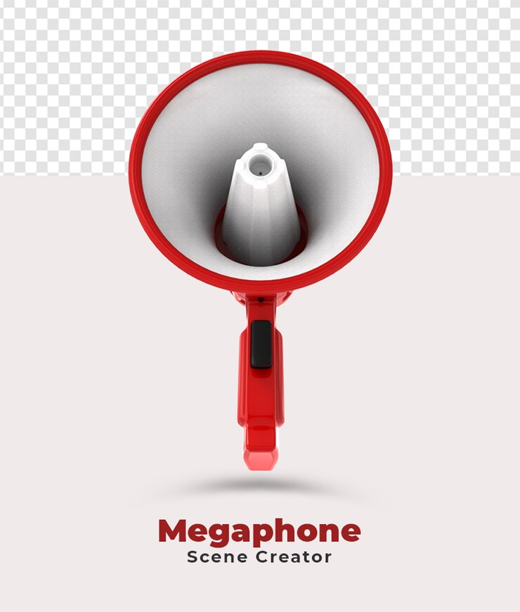 PSD gratuito megaphone scene creator
