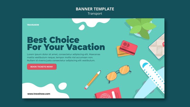 La mejor plantilla de banner de elección de vacaciones