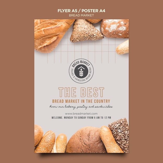 La mejor plantilla de póster del mercado de pan