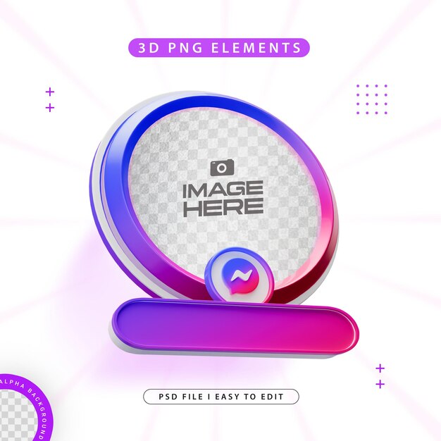 mensajero Únete a nosotros Banner elemento icono aislado 3d render