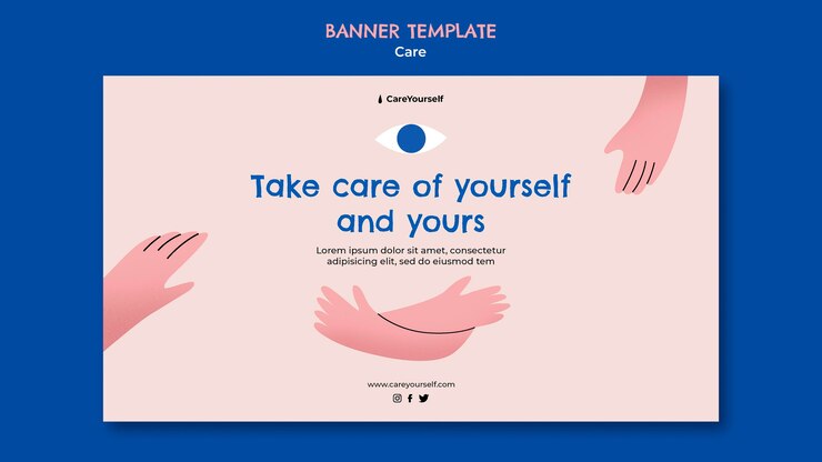 PSD Gratis mental health care banner template