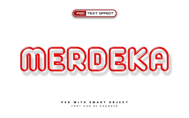 PSD Gratis merdeka sale indonesian independence day text effect