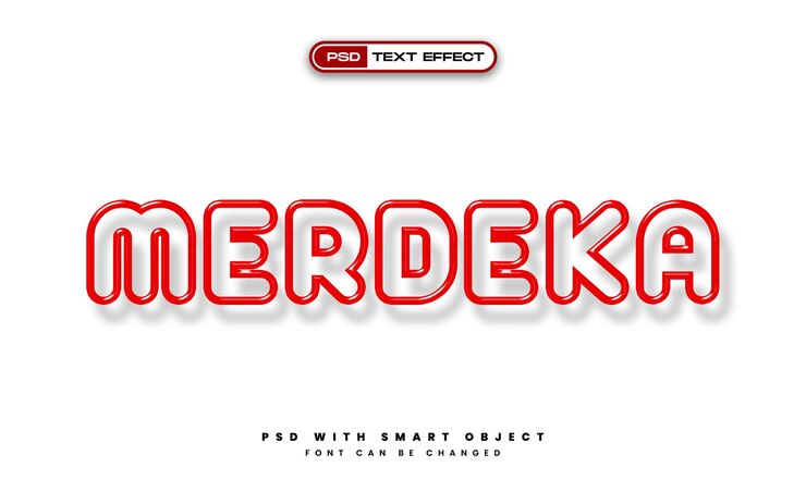 PSD Gratis merdeka sale indonesian independence day text effect