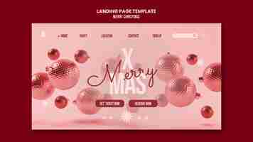 Gratis PSD merry christmas-bestemmingspagina-sjabloon