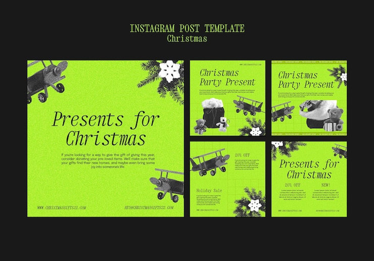 PSD Gratis merry christmas  instagram posts