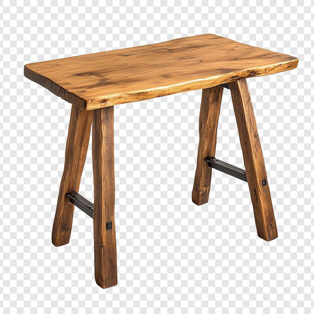 Mesa de madera rústica con patas de marco