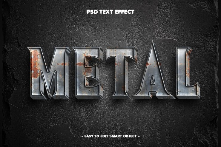 Gratis PSD metaalteksteffect