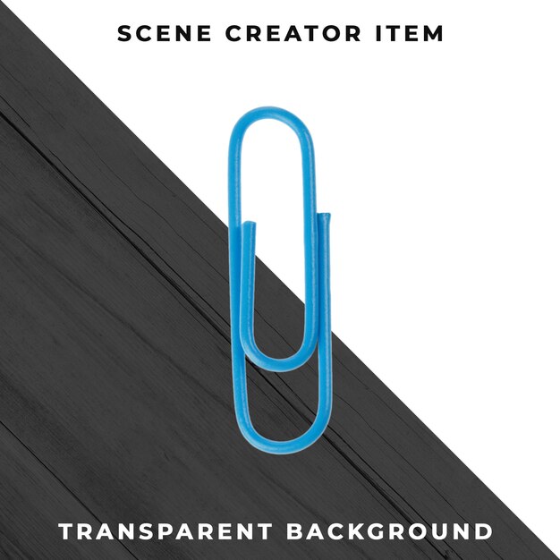 Metalen paperclip object transparant PSD