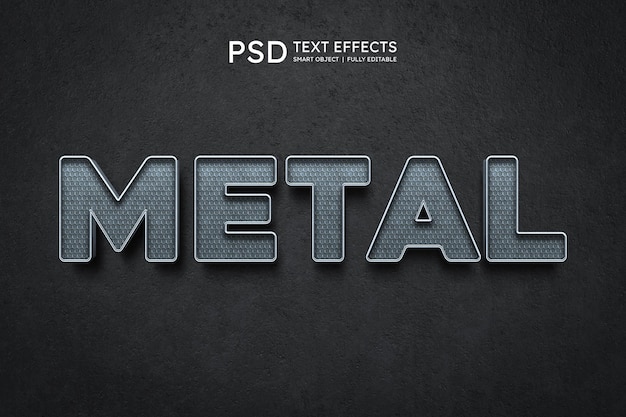 Gratis PSD metalen tekststijleffect