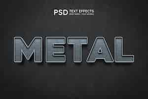 Gratis PSD metalen tekststijleffect