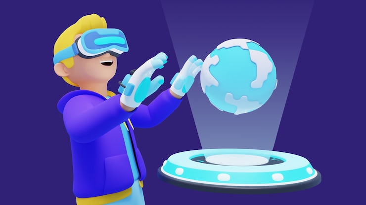 PSD gratuito metaverse pone sfondi