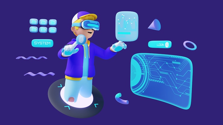 PSD gratuito metaverse pone sfondi