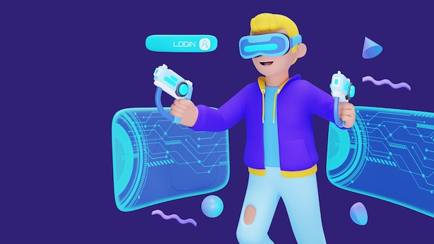Metaverse poseert achtergronden