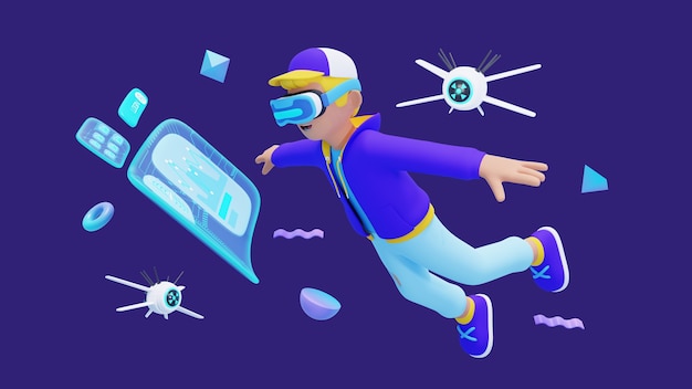 Metaverse poseert achtergronden